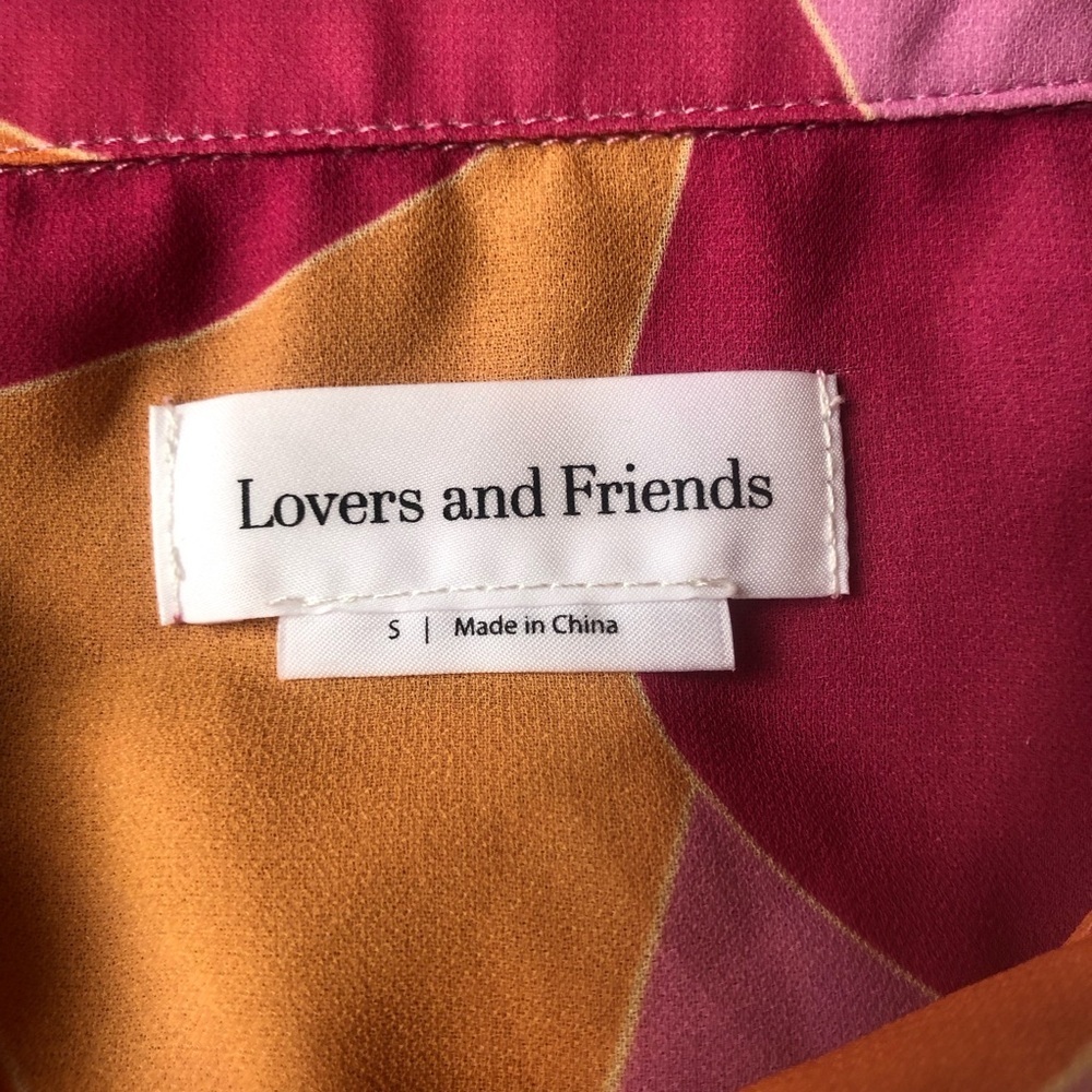Lovers + Friends Feelin Groovy Romper Size S Pink Sheer Resort Vacation Tropical - Picture 9 of 11